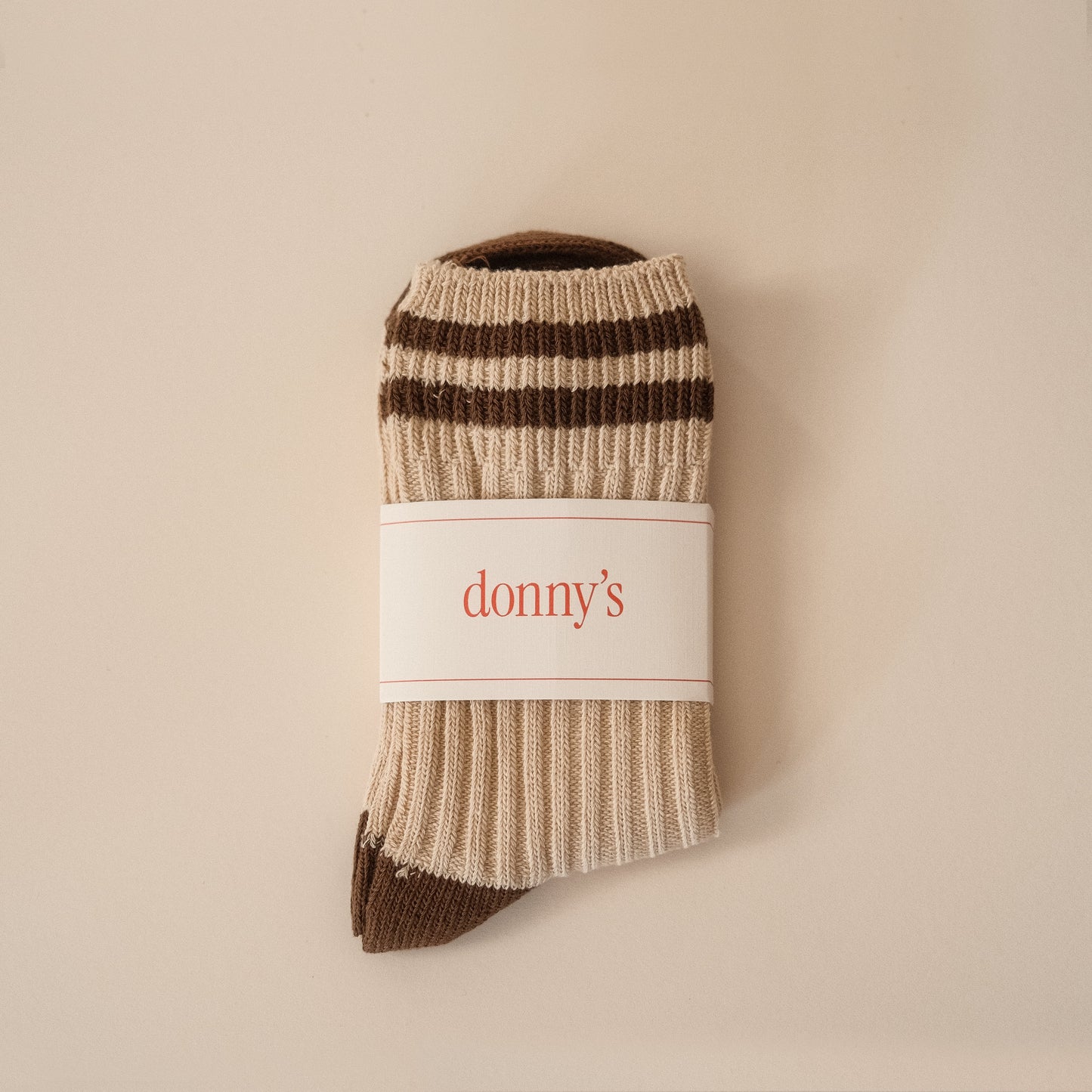 Varsity Knit Socks in Tiramisu