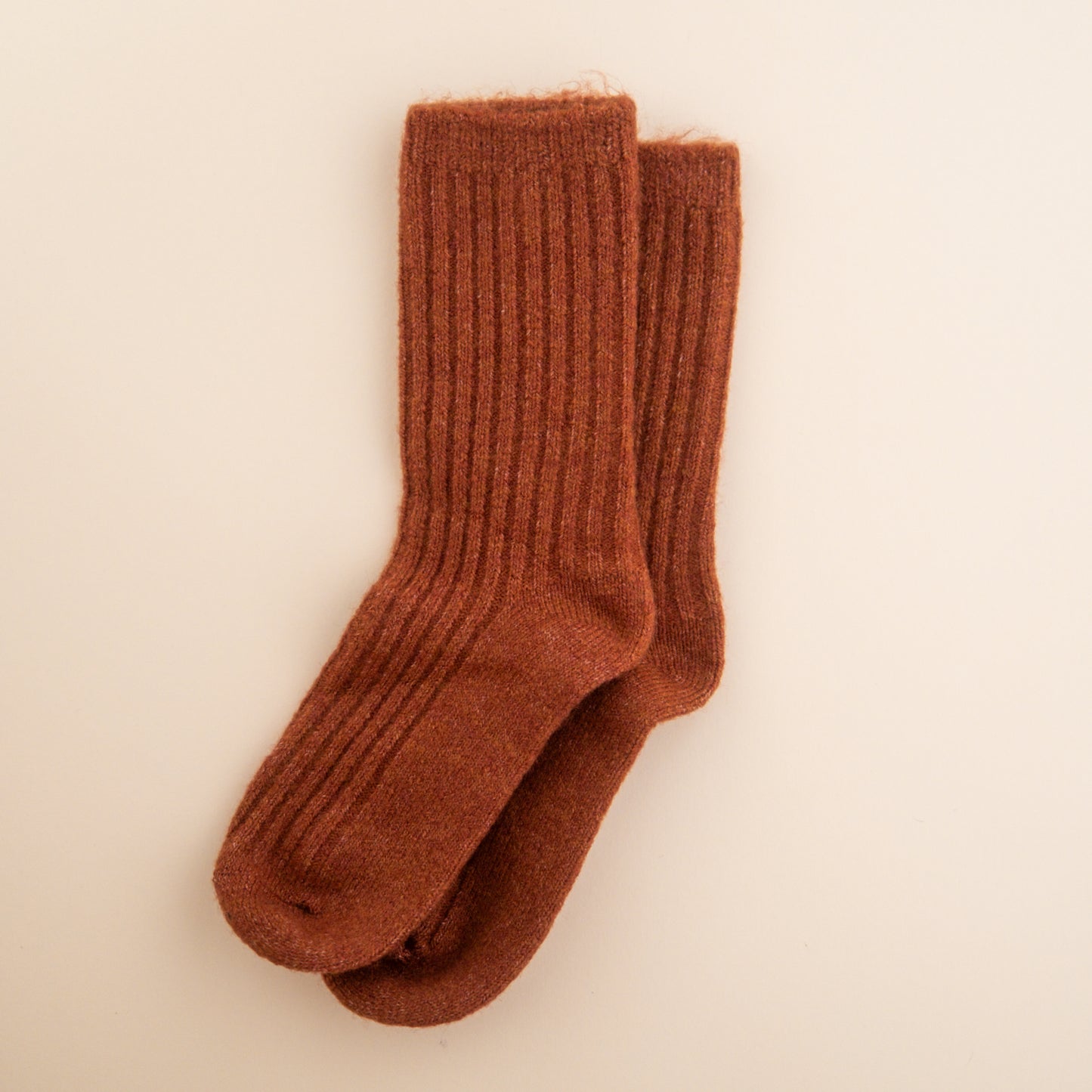 Slouch Rib Socks in Merlot