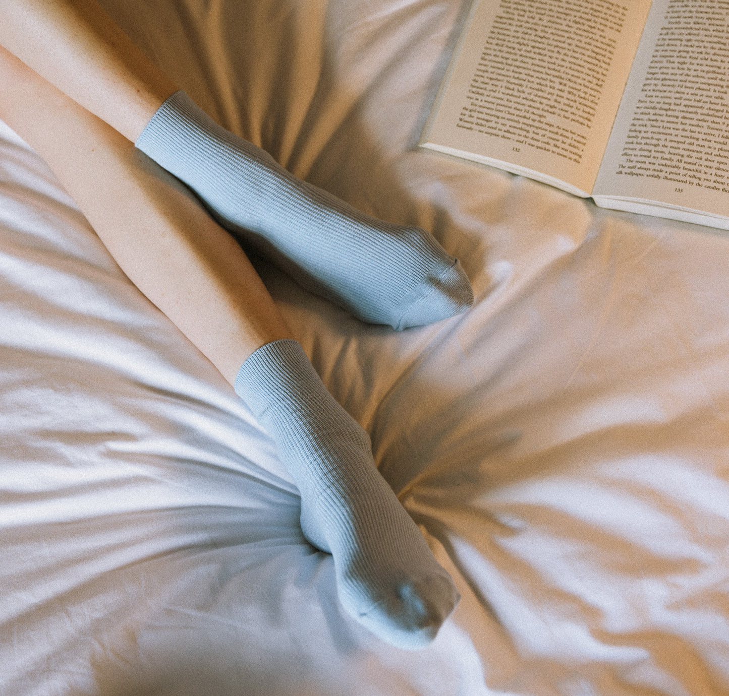 Classic Rib Socks in Powder Blue