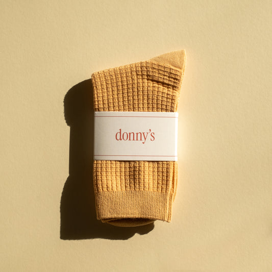 Summer Waffle Socks in Almond