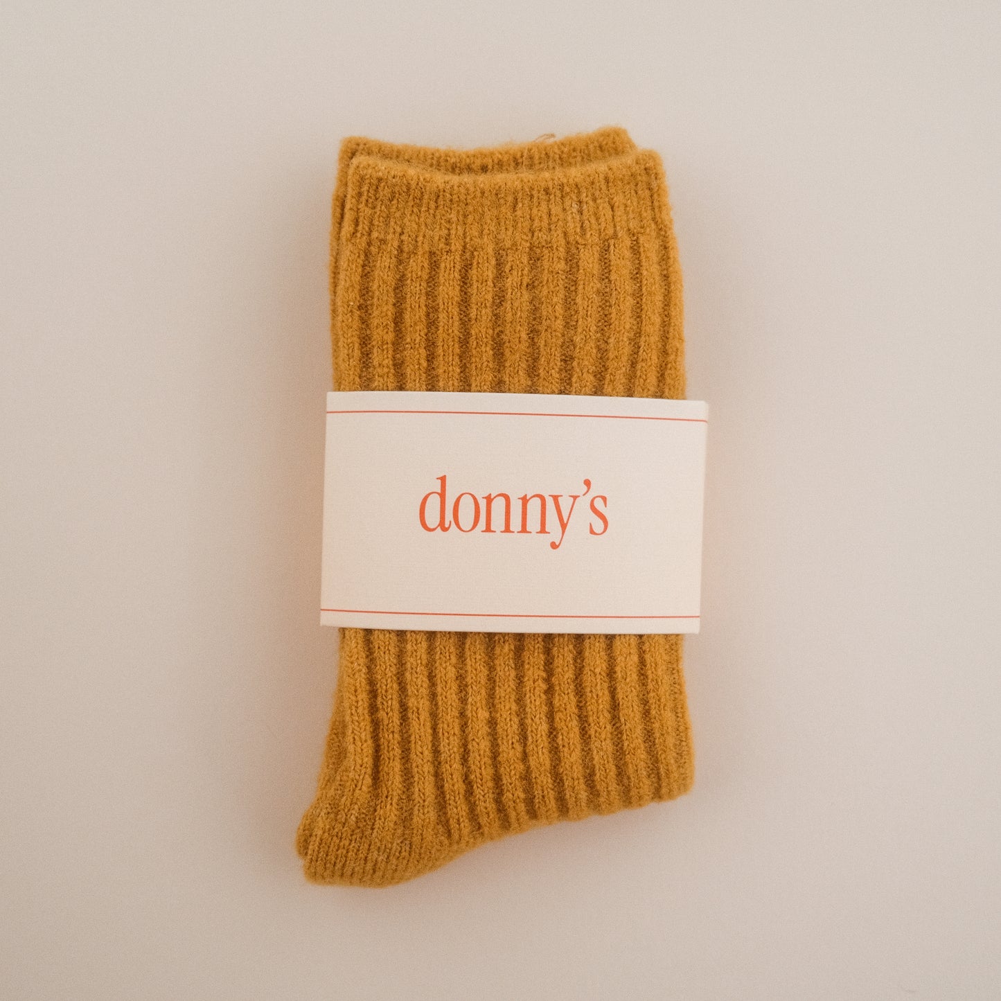 Slouch Rib Socks in Mustard