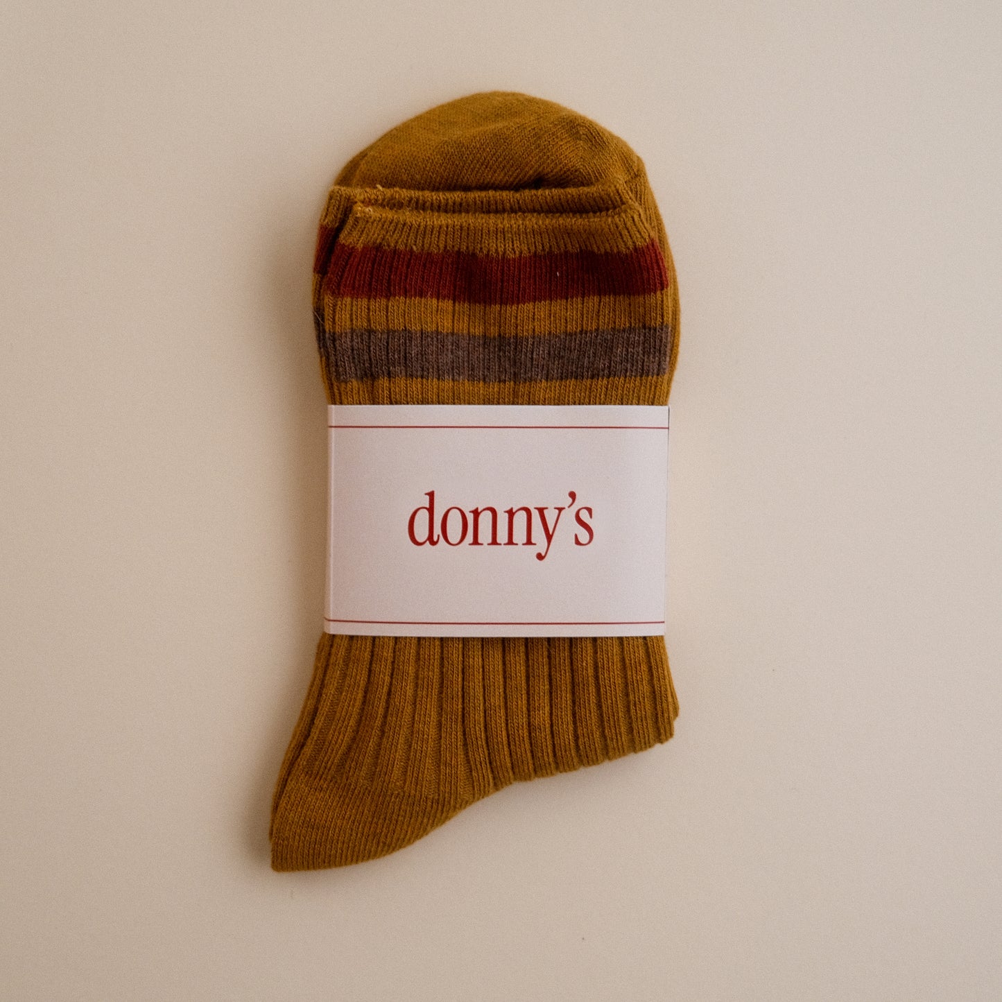 Summer Stripe Socks in Mustard