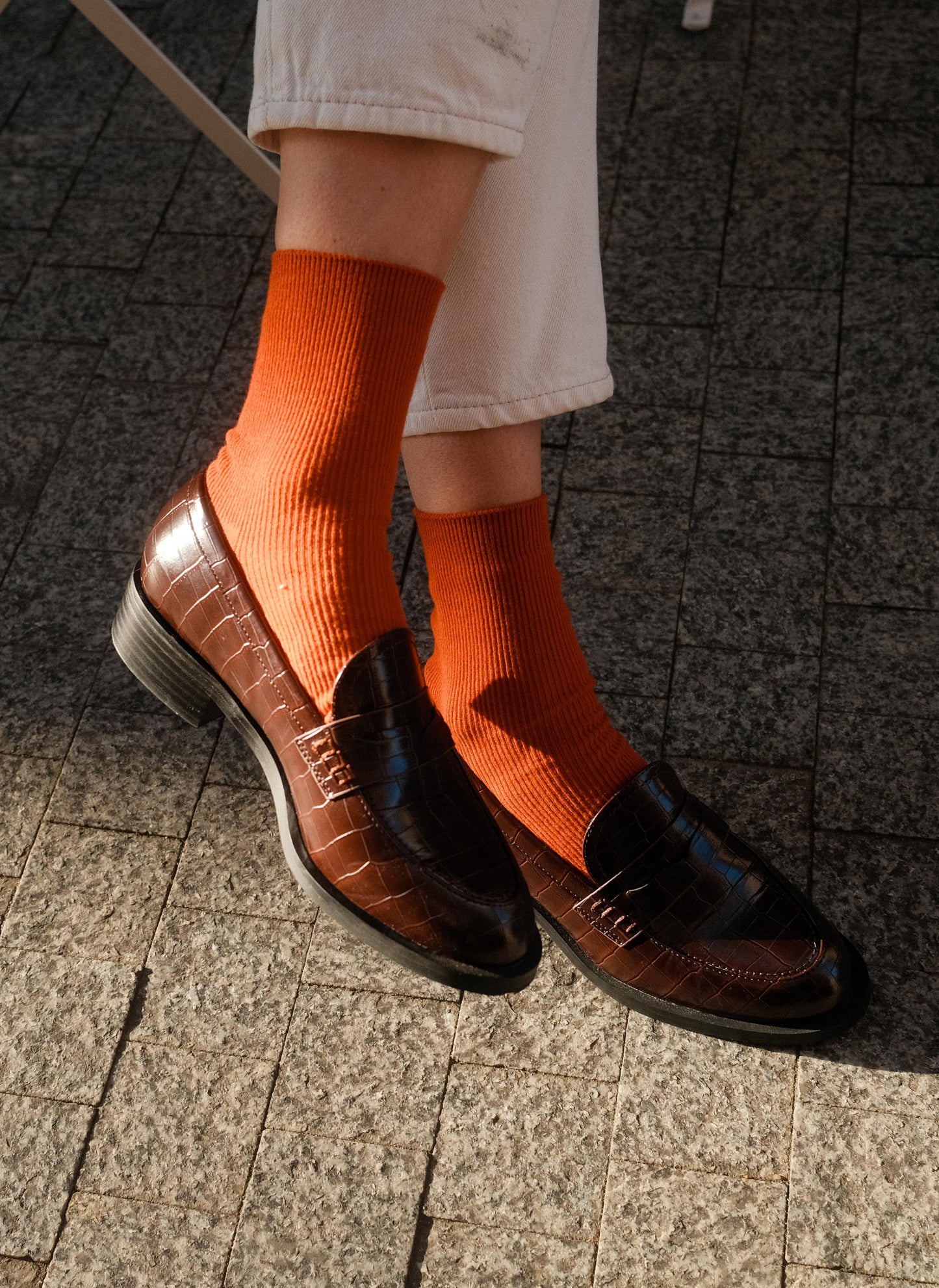 Classic Rib Socks in Rust