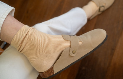 Classic Rib Socks in Oatmeal